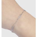 Elegant Silver Colour Geometric Stainless Steel Bracelet in Jewellery Gift Box