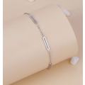 Elegant Silver Colour Geometric Stainless Steel Bracelet in Jewellery Gift Box