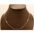 Elegant Gold Colour Geometric Stainless Steel Necklace in Jewellery Gift Box
