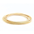 Gold Stretchies - Guitar String Coil Bracelets - Set of 10