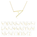Gold Colour Large Sideways Stainless Steel Initial Letter Necklaces