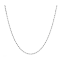 3mm Silver Rope Chain Twist Stainless Steel Necklace - 45cm Length