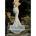 Fully Beaded Magnificent Designer Wedding Dress for Sale Size 8 / 10