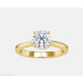 4 prong Twisted solitaire Genuine Diamond Ring