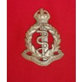 BRITISH - ROYAL ARMY MEDICAL CORPS CAP BADGE - SLIDER INTACT