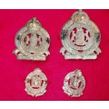 SOUTH AFRICAN RAILWAYS POLICE CAP AND COLLAR BADGES X 4
