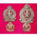 SOUTH AFRICAN RAILWAYS POLICE CAP AND COLLAR BADGES X 4