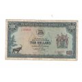 Rhodesia ten dollars banknote , Desmond Bruce