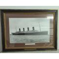 Titanic photograph framed in official White Star Line frame