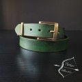 Top Grain Leather Belt - Green or Black