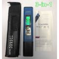 Lastest Backlight Display TDS/EC/Temp. 3-in-1 Meter with Titanium Alloy Probes