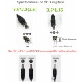 USB-DC Power Supply Transformer Cable (5V to 12V, DC3.5*1.35mm, L-type Head)