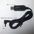USB-DC Power Supply Transformer Cable (5V to 9V, DC3.5*1.35mm, L-type Head)