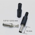 DC head 5.5*2.1(2.5) mm (Soldered for Cable of Adapter and Charger)