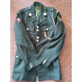 Rhodesian Light Infantry Dress Green uniform tunic and tie