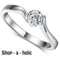 *** XMAS SPECIAL: DAINTY 0.11 ct DESIGNER  ~  18K WHITE GP ENG RING * Size 8 (P) AVAILABLE***