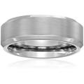 Silver Brushed SATIN TUNGSTEN CARBIDE 7MM  RING SIZE , 12