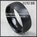 MENS TITANIUM  BLACK or Silver rings 8MM RING  SIZE 8 to 13