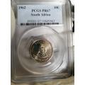 South African 1962 10c PF67 PCGS 2nd Highest POP at PCGS only 1 coin Graded better