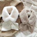 Stylish Knitted and Faux Fur Combination of Imitation Plush Winter Scarf