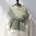 Warm Herringbone Cashmere Knit Winter Autumn Scarf in Six Elegant Colours