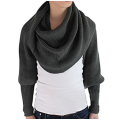 Winter Knit Scarf Wrap with Sleeves in Amazing Assorted Colours