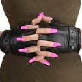 Luxury Women`s Genuine Sheep Skin Suede Touch Screen Leather Gloves in Black or Tan