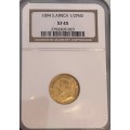 1894 South Africa Gold 1/2 Pond NGC XF45