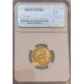 1894 South Africa Gold 1/2 Pond NGC AU55