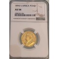 1894 South Africa Gold Pond NGC AU58