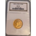 1898 South Africa Gold Pond NGC AU55