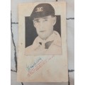 Allan Melville SA cricket captain 1938/9 original autograph