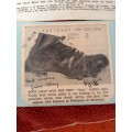 Okey Geffin,original autograph,with photo of boot that won match agains All Blacks