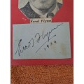 Errol Flynn original autograph, 1939