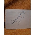 Benno Moiseiwitsch,famed pianist  original autograph