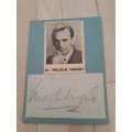 Dr Malcolm Sargent,famous British  conductor, original autograph