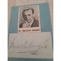 Dr Malcolm Sargent,famous British  conductor, original autograph