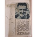 Dennis Victor Shore,SA 100 yard athlete,1936 Olympic Games,original autograph