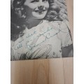 Jeanne Crain, famed American actress, original autograph