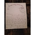 1939 W I cricket tour to England Manager John Kidney letter with autograph
