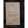 Signed typed letter from Aide de Camp of Field Marshall Montgomery