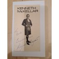 Kenneth McKellar, Scottish tenor,original autograph