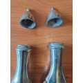 Set of Cupronickel, Silverplated Salt and Pepper Shakers