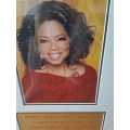 Oprah Winfrey stunning colour photo, Original Autograph, Framed