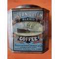Rare!!! Ocean Queen Coffee Blend Tin with Lid(empty)