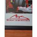 Framed Michael Schumacher (Logo and signature pasted on glass)