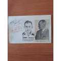 Geoff Gray (Springbok no 215) and Percy W Day(Manager of Springbok Team in 1937) original autographs