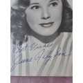 June Allyson Hollywood actress original autograph