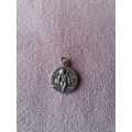 Weeping Angel of Amiens, antique French sterling silver Memento Mori pendant