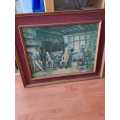 Lovely Antique Print A TALL STORY by Margaret Dovaston, Framed